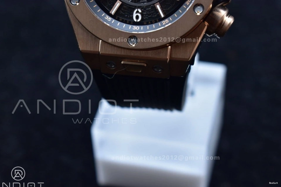 Black RG Edition ZF Big Unico Rubber 1:1 Strap on Hublot Skeleton A1280 Best Dial Bang 0801